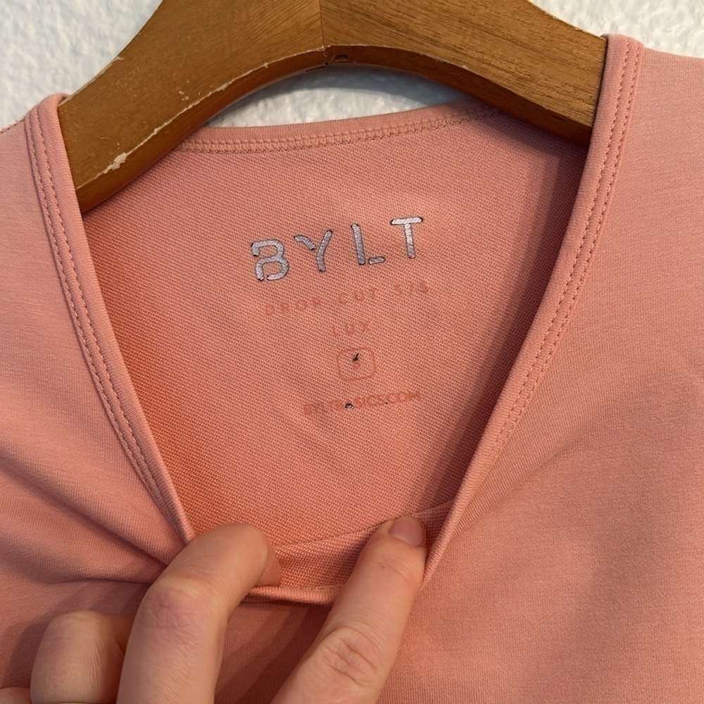 BYLT basics peach color drop cut lux small top - Picture 5 of 7